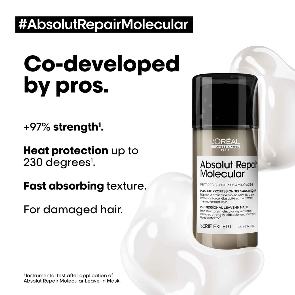 [Absolut Repair Molecular] Mascarilla sin enjuague de reparación molecular para cabello dañado