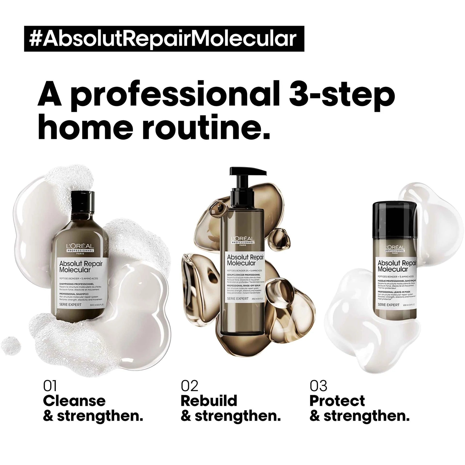 [Absolut Repair Molecular] Sérum con enjuague de reparación molecular para cabello dañado
